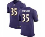 Baltimore Ravens #35 Gus Edwards Purple Team Color Vapor Untouchable Elite Player Football Jersey