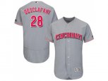 Cincinnati Reds #28 Anthony DeSclafani Grey Flexbase Authentic Collection Stitched MLB Jersey