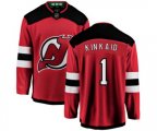 New Jersey Devils #1 Keith Kinkaid Fanatics Branded Red Home Breakaway Hockey Jersey
