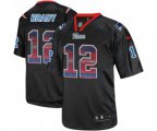 New England Patriots #12 Tom Brady Limited Lights Out Black Strobe Football Jersey