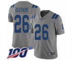 Indianapolis Colts #26 Clayton Geathers Limited Gray Inverted Legend 100th Season Football Jersey