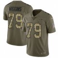 Los Angeles Chargers #79 Kenny Wiggins Limited Olive Camo 2017 Salute to Service NFL Jersey