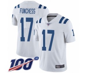 Indianapolis Colts #17 Devin Funchess White Vapor Untouchable Limited Player 100th Season Football Jersey