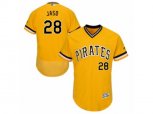 Pittsburgh Pirates #28 John Jaso Gold Flexbase Authentic Collection MLB Jersey