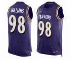 Baltimore Ravens #98 Brandon Williams Limited Purple Player Name & Number Tank Top Football Jersey