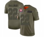 New York Giants #22 Wayne Gallman Limited Camo 2019 Salute to Service Football Jersey