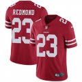 San Francisco 49ers #23 Will Redmond Red Team Color Vapor Untouchable Limited Player NFL Jersey