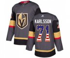 Vegas Golden Knights #71 William Karlsson Authentic Gray USA Flag Fashion NHL Jersey