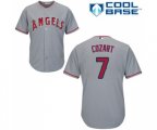 Los Angeles Angels of Anaheim #7 Zack Cozart Replica Grey Road Cool Base Baseball Jersey