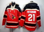 nike nfl jerseys arizona cardinals #21 patrick peterson black-red[pullover hooded sweatshirt]