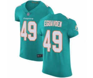 Miami Dolphins #49 Sam Eguavoen Aqua Green Team Color Vapor Untouchable Elite Player Football Jersey