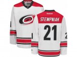 Carolina Hurricanes #21 Lee Stempniak Authentic White Away NHL Jersey