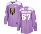 Vegas Golden Knights #67 Max Pacioretty Authentic Purple Fights Cancer Practice NHL Jersey