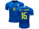 Brazil #16 Alex Sandro Away Soccer Country Jersey