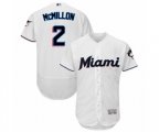 Miami Marlins Billy McMillon White Home Flex Base Authentic Collection Baseball Player Jersey