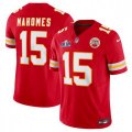Kansas City Chiefs 15 Patrick Mahomes Red 2023 F U S E Vapor Untouchable Limited Stitched 2024 Super Bowl LVIII Jersey