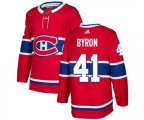 Montreal Canadiens #41 Paul Byron Premier Red Home NHL Jersey