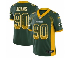 Green Bay Packers #90 Montravius Adams Limited Green Rush Drift Fashion NFL Jersey
