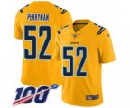 Los Angeles Chargers #52 Denzel Perryman Limited Gold Inverted Legend 100th Season Football Jersey