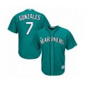 Seattle Mariners #7 Marco Gonzales Authentic Teal Green Alternate Cool Base Baseball Player Jersey