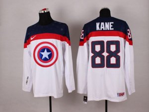 NHL Olympic Team USA #88 Patrick Kane white Captain America Fashion Stitched Jerseys