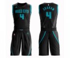 Charlotte Hornets #4 Devonte Graham Swingman Black Basketball Suit Jersey - City Edition