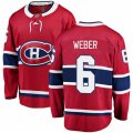 Montreal Canadiens #6 Shea Weber Authentic Red Home Fanatics Branded Breakaway NHL Jersey