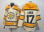 nhl jerseys boston bruins #17 lucic yellow-cream[pullover hooded sweatshirt]