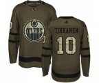 Edmonton Oilers #10 Esa Tikkanen Authentic Green Salute to Service NHL Jersey