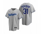 Los Angeles Dodgers Joc Pederson Nike Gray Replica Road Jersey