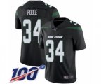 New York Jets #34 Brian Poole Black Alternate Vapor Untouchable Limited Player 100th Season Football Jersey