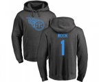 Tennessee Titans #1 Warren Moon Ash One Color Pullover Hoodie