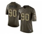Cincinnati Bengals #90 michael johnson army green[nike Limited Salute To Service]