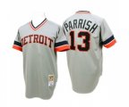 Detroit Tigers #13 Lance Parrish Authentic Grey Throwback Baseball Jersey