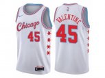 Nike Chicago Bulls #45 Denzel Valentine Authentic White NBA Jersey - City Edition