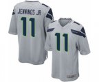 Seattle Seahawks #11 Gary Jennings Jr. Game Grey Alternate Football Jersey
