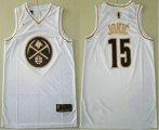 Denver Nuggets #15 Nikola Jokic White Golden Nike Swingman Stitched NBA Jersey