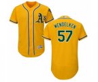 Oakland Athletics J.B. Wendelken Gold Alternate Flex Base Authentic Collection Baseball Player Jersey