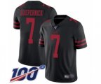 San Francisco 49ers #7 Colin Kaepernick Black Vapor Untouchable Limited Player 100th Season Football Jersey