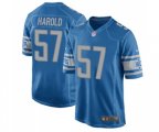 Detroit Lions #57 Eli Harold Game Blue Team Color Football Jersey