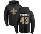 New Orleans Saints #43 Marcus Williams Black Name & Number Logo Pullover Hoodie
