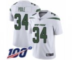 New York Jets #34 Brian Poole White Vapor Untouchable Limited Player 100th Season Football Jersey
