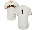 San Francisco Giants #1 Kevin Pillar Cream Home Flex Base Authentic Collection Baseball Jersey