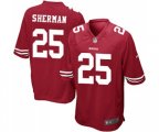 San Francisco 49ers #25 Richard Sherman Game Red Team Color Football Jersey