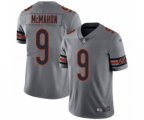Chicago Bears #9 Jim McMahon Limited Silver Inverted Legend Football Jersey