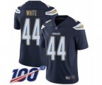 Los Angeles Chargers #44 Kyzir White Navy Blue Team Color Vapor Untouchable Limited Player 100th Season Football Jersey