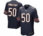 Chicago Bears #50 Mike Singletary Game Navy Blue Team Color Football Jersey