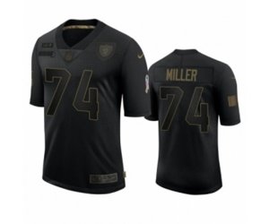 Las Vegas Raiders #74 Kolton Miller Black 2020 Salute to Service Limited Jersey