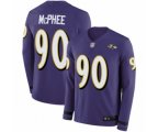 Baltimore Ravens #90 Pernell McPhee Limited Purple Therma Long Sleeve Football Jersey