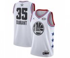 Golden State Warriors #35 Kevin Durant Swingman White Game Basketball Jersey